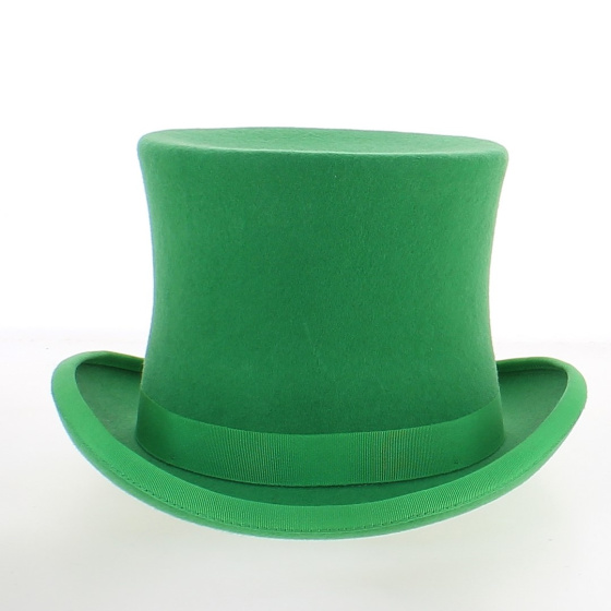 Irish Green Top Hat Made in France Wool Felt - Traclet