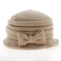 Anushka Fleece Cloche Hat Beige - Traclet