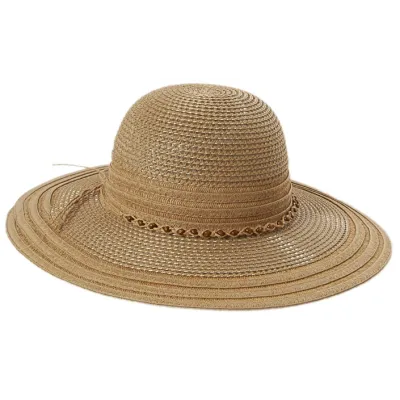 Capeline Greta Paille Papier Camel - Traclet