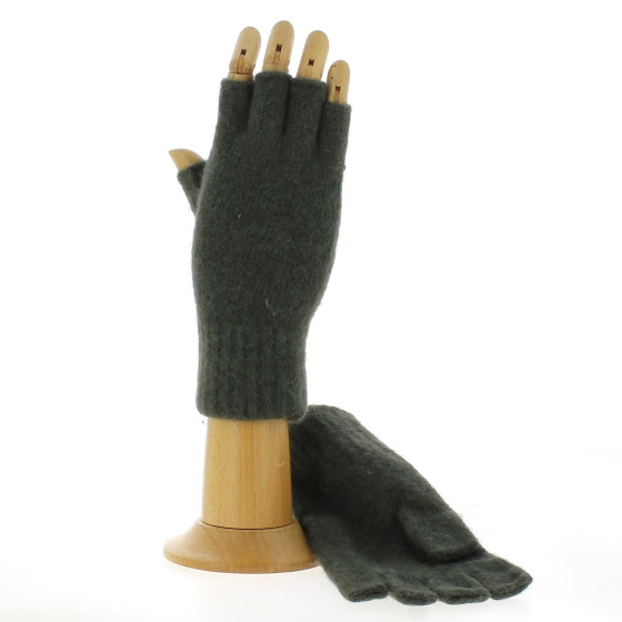 Mitaines Laine/Angora vert - TRACLET