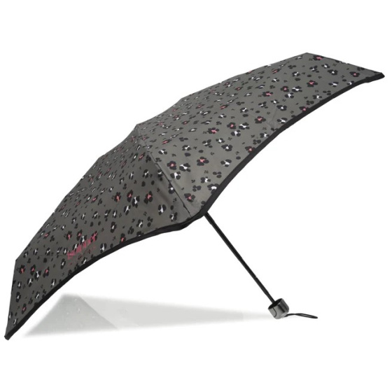 Mini Umbrella X-TRA Solid Manual Leopard khaki - Isotoner