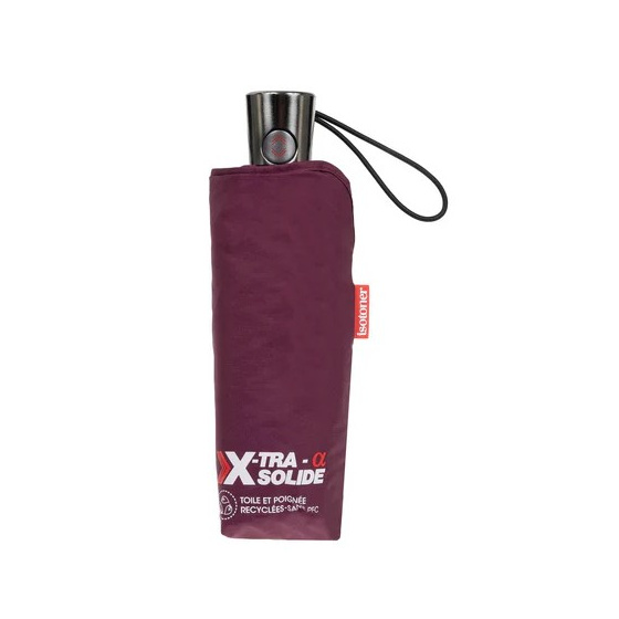 Mini Parapluie X-TRA Solide Automatique Prune - Isotoner