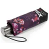 X-TRA Solid Automatic Mini Umbrella Aubergine Flowers - Isotoner