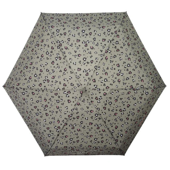 Mini Ultra Slim Leopard Khaki Umbrella - Isotoner