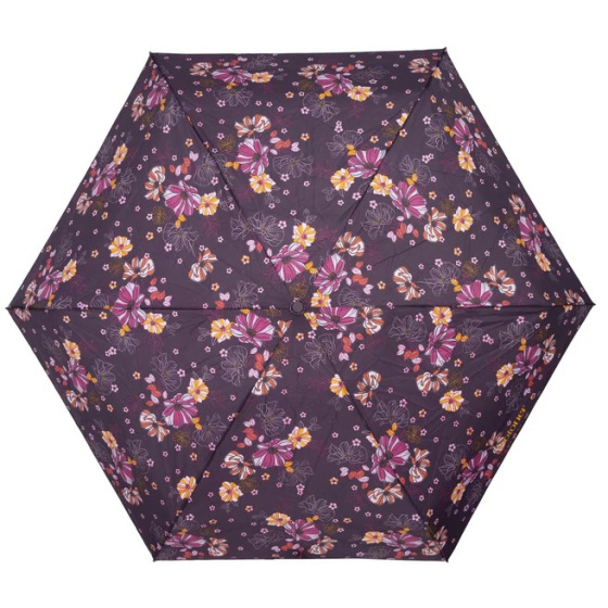 Mini Ultra Slim Umbrella Eggplant Flower - Isotoner
