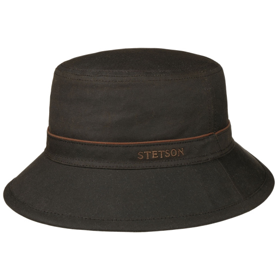 Bob Huntsville Waxed Cotton Brown UPF 40+ - Stetson