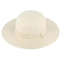 Capeline Eléna Paille Papier Beige - Traclet