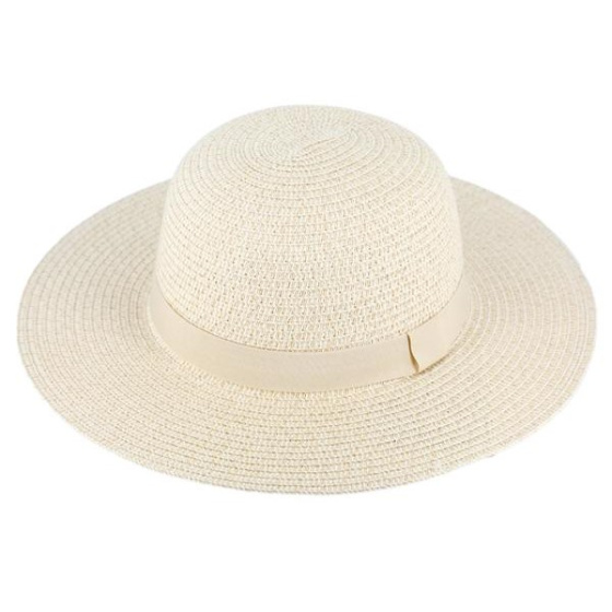 Capeline Eléna Paille Papier Beige - Traclet