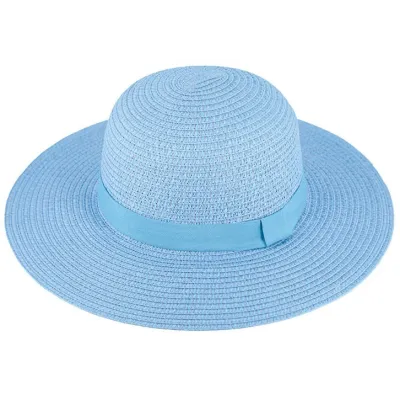 Elena Sky Blue Paper Straw Sun Hat - Traclet Reference: 22372 | Traclet Hat Shop