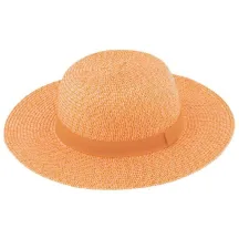 Capeline Eléna Paille Papier Orange - Traclet