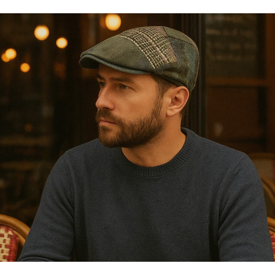 Casquette Plate Monza Patchwork Laine - Flechet