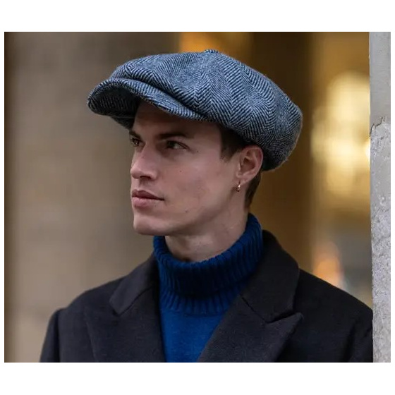 copy of Brown Herringbone Wool Irish Cap - Fléchet