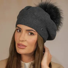 Women's Lucie Beret with Pompom - Fléchet