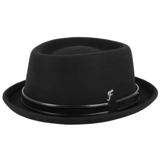 Chapeau Porkpie Pistoia Feutre Noir - Fléchet