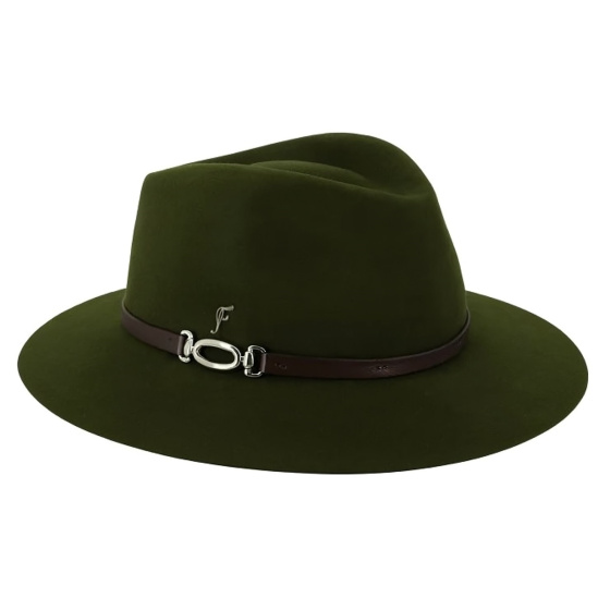 Chapeau Traveller Ravenne Feutre Laine Olive - Fléchet