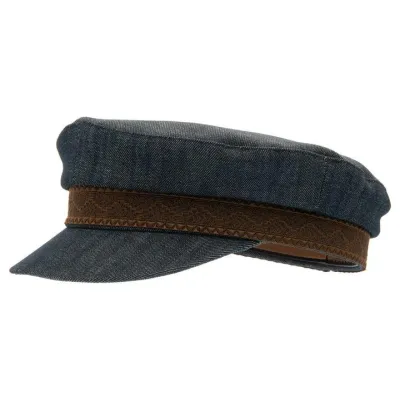 Blue denim sailor cap Båtsman Organic Denim Reference: 12727 | Chapellerie Traclet