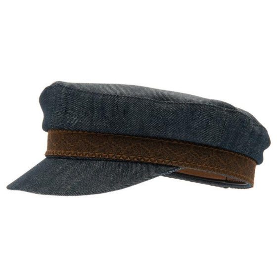 Blue denim sailor cap Båtsman Organic Denim