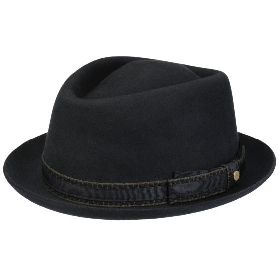 Chapeau Porkpie Calabre Feutre Bleu - Stetson