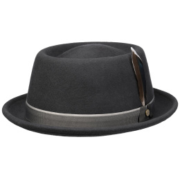 Stetson Durham Woolfelt Grey Porkpie Hat