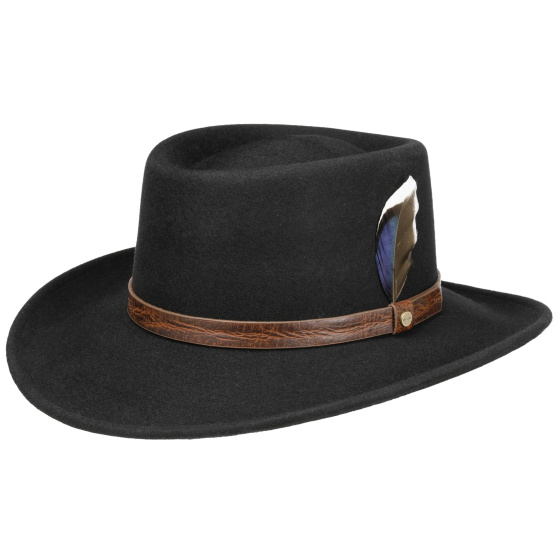 Chapeau Gambler VitaFelt Noir - Stetson