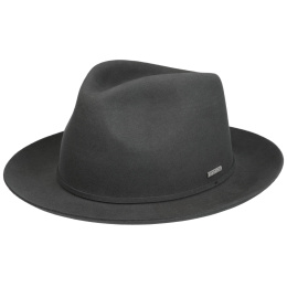 Stetson Catanzaro Woolfelt Anthracite Felt Fedora Hat