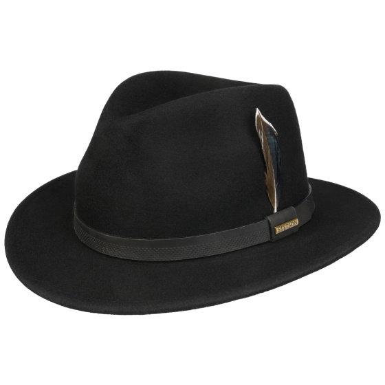 Stetson Traveller Bolzane Woolfelt Black Felt Hat