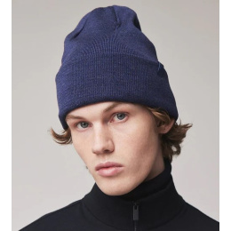 The Merino Wool Beanie Navy Blue - Tilley