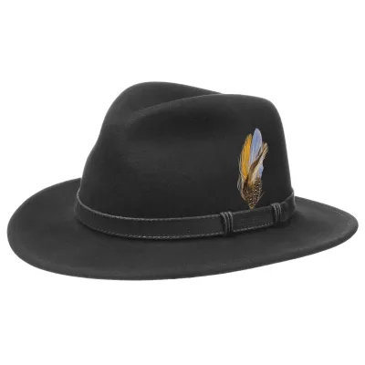 Stetson Rutherford Black Traveller Hat Reference: 4067 | Traclet Hat Shop