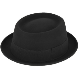 Chapeau Porkpie Salerne Feutre Laine Noir - Traclet