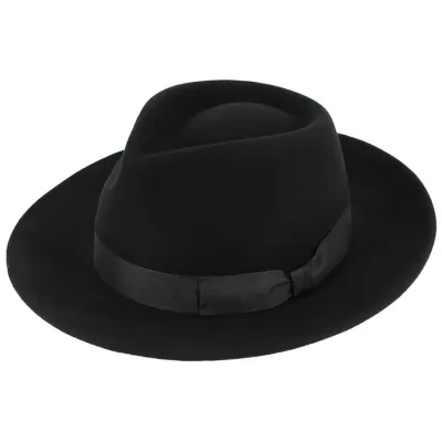 Black Wool Fedora Hat Pescara - Traclet ref 21981 traclert hatters