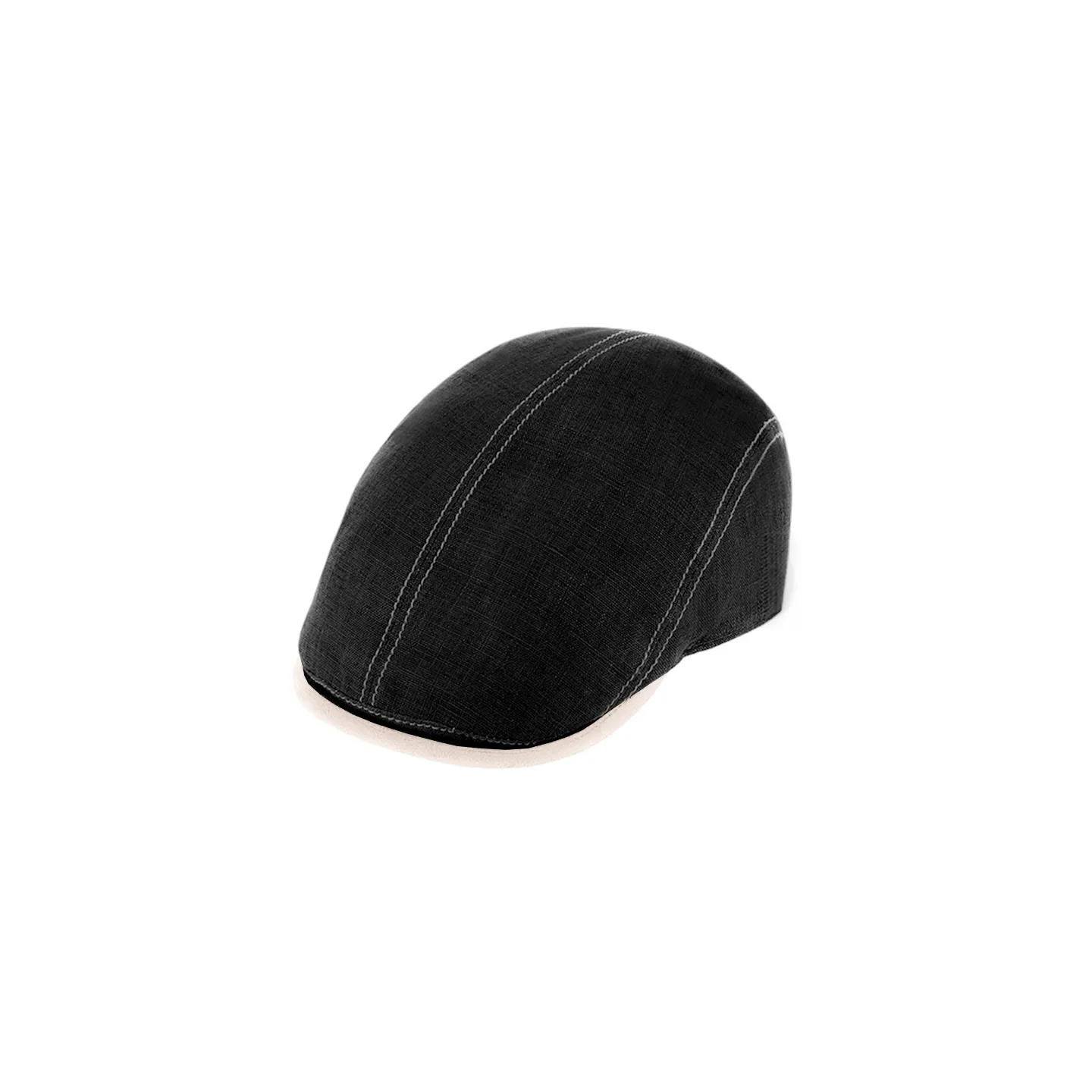 Curved Cap Giovanni Linen Black UPF 50+ - Traclet Reference: 22452 | Chapellerie Traclet
