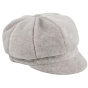 Light Gray Polar Fleece Newsboy Cap Janice - Traclet