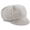 Light Gray Polar Fleece Newsboy Cap Janice - Traclet ref 21472 Chapellerie Traclet
