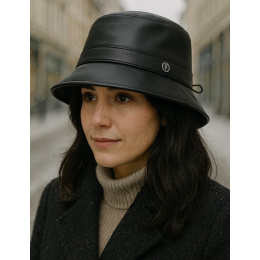 copy of Camille Leather Cloche Hat Camel - Seeberger