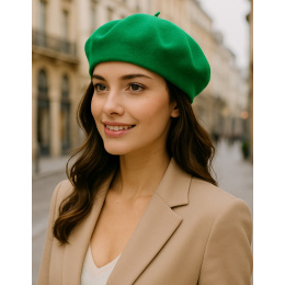 Classic Wool Beret Green Saint Patrick - Traclet