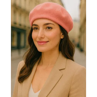 French beret-traclet-OldRose Reference: 7318 | Traclet Hat Shop
