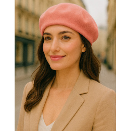 Classic Pink Wool Beret - Traclet