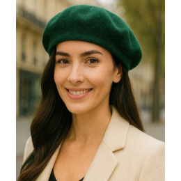Classic Wool Beret Pine Green - Traclet