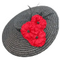 Chapeau Provençal Pamela Carmina Paille Noir - Traclet