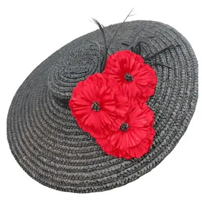 Provencal Hat Pamela Carmina Black Straw - Traclet Reference: 22464| Traclet Hat Shop