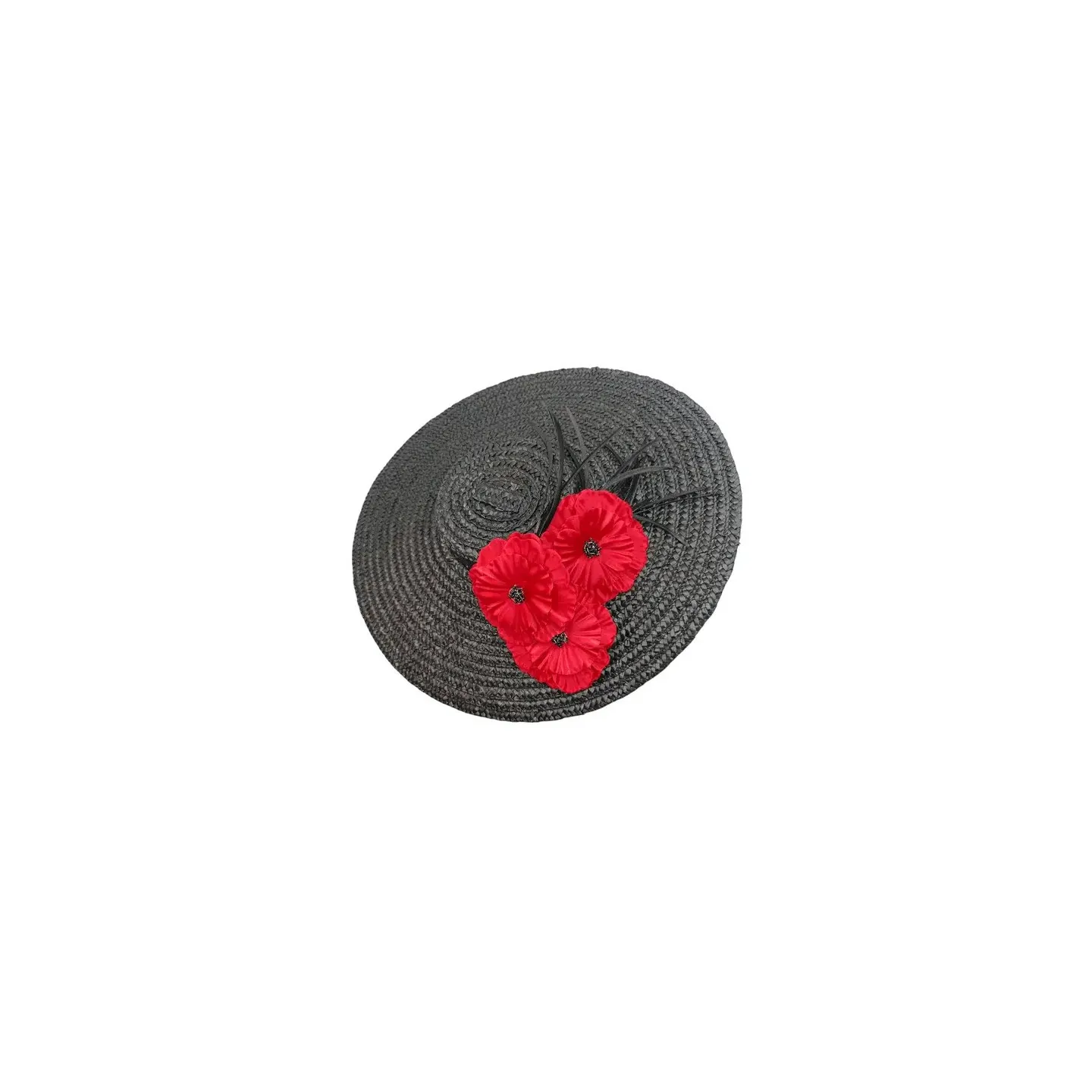 Chapeau Provençal Pamela Carmina Paille Noir - Traclet  Reference : 22464| Chapellerie Traclet