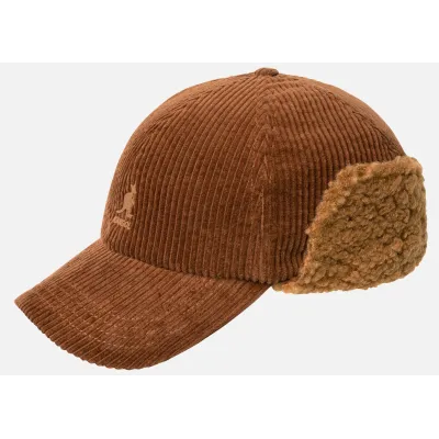 Cozy Cord Ear Flap Cap Camel - Kangol ref 22471 traclet hat shop