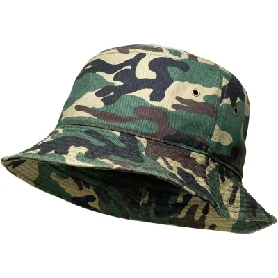 Camouflage Cotton Bucket Hat - Traclet Reference: 22474| Chapellerie Traclet