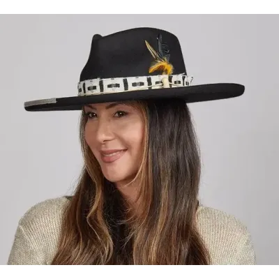 Chapeau Traveller Lounge Laine Noir - American Hat Makers