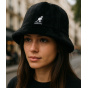 Black Faux Fur Casual Bucket Hat - Kangol
