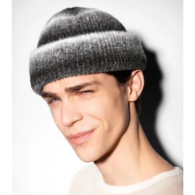 Black Heathered 2-way Beanie - Kangol - traclet hat shop ref 22480