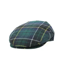 Casquette tartan vert bleu limerick