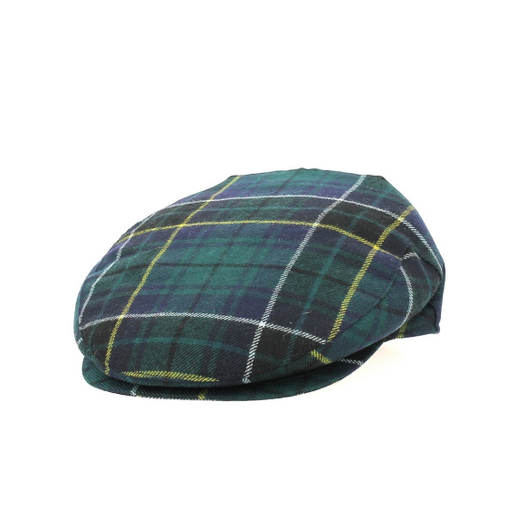 Casquette tartan vert bleu limerick