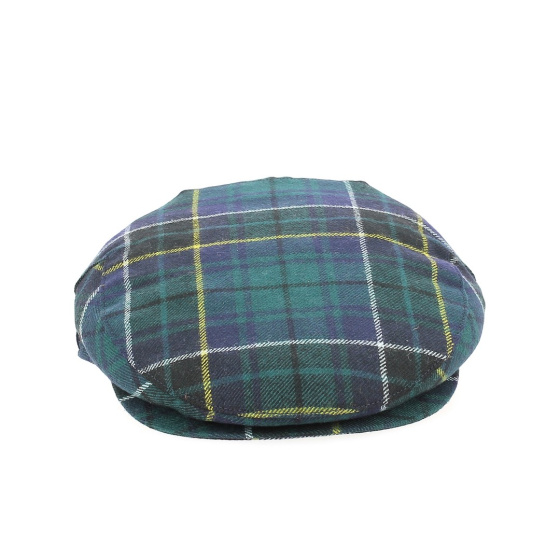 Casquette tartan vert bleu limerick