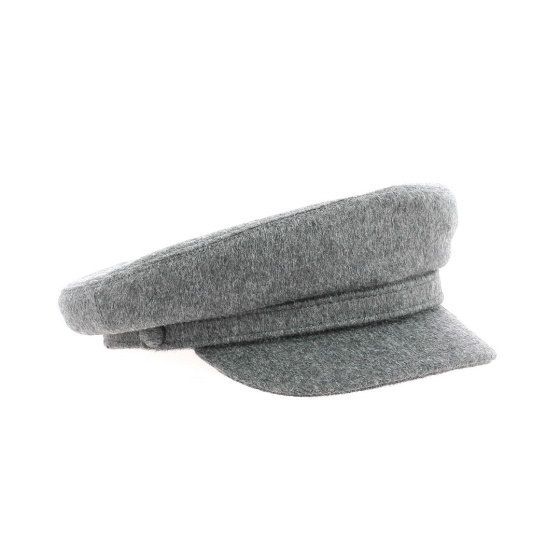 Camaret Wool & Cashmere Grey Sailor Cap - Traclet
